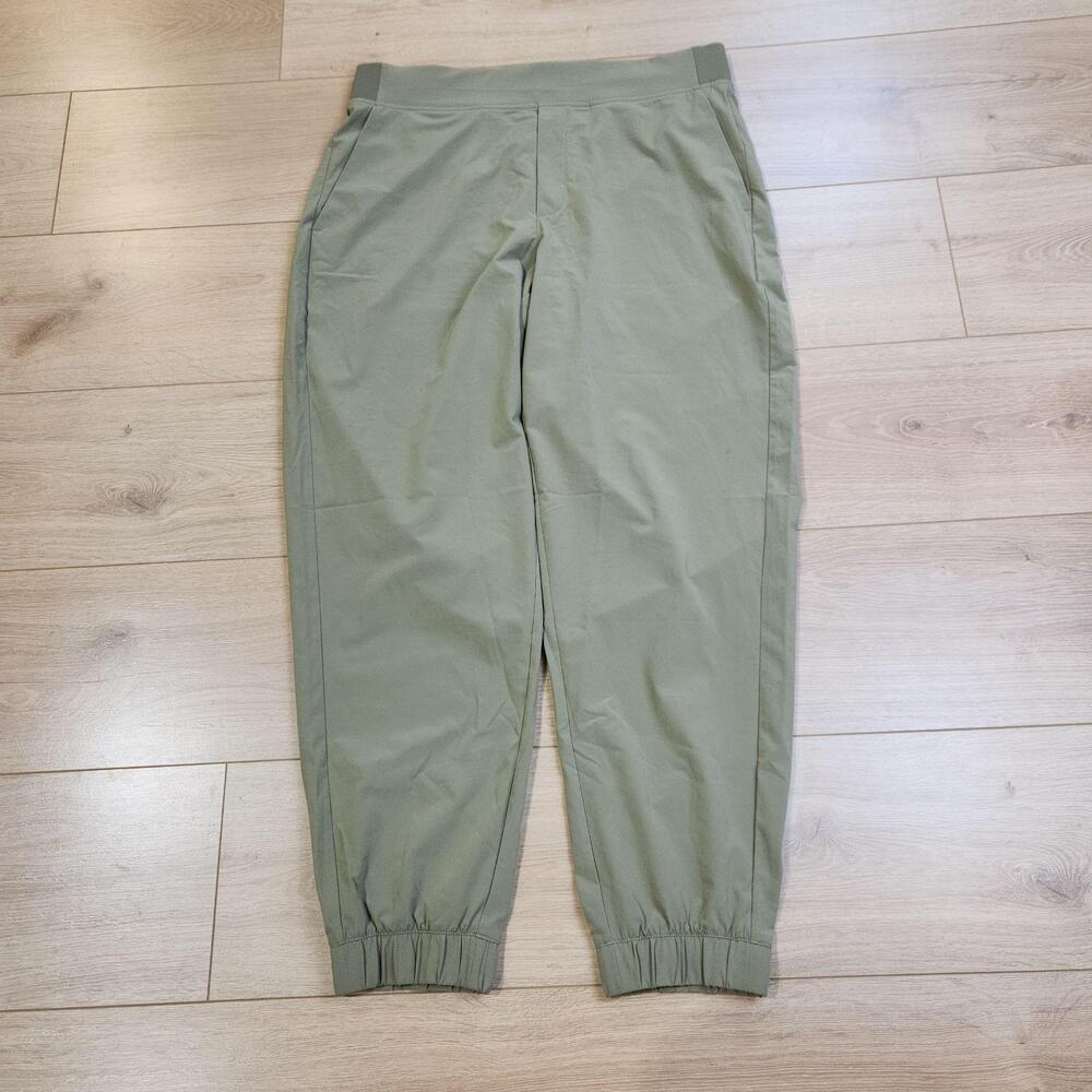 Athleta Brooklyn Jogger Pants Womens 12 Green Pockets Stretch Lightweight
